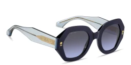 Shop ETRO Etromania Oversized Irregular Sunglasses in Blue online.