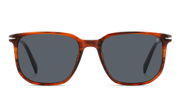 Shop DAVID BECKHAM Timeless Icons Square Sunglasses in Havana online.