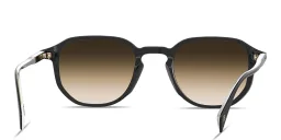Shop DAVID BECKHAM Talisman Irregular Sunglasses in Black online.