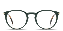 Shop DAVID BECKHAM Timeless Icons Panthos Eyeglasses in Green online.