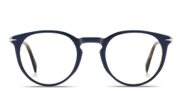 Shop DAVID BECKHAM Timeless Icons Panthos Eyeglasses in Blue online.