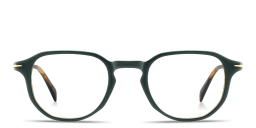 Shop DAVID BECKHAM Timeless Icons Irregular Eyeglasses in Green online.