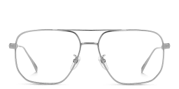 Shop DAVID BECKHAM Style Pioneer Wide Rectangle Eyeglasses in Matte Ruthenium online.