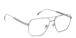 Shop DAVID BECKHAM Style Pioneer Wide Rectangle Eyeglasses in Matte Ruthenium online.