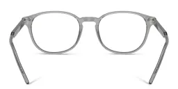 Shop GIORGIO ARMANI Logo Panthos Eyeglasses in Transparent Grey online.
