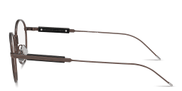 Shop BRUNELLO CUCINELLI Sartorial Sunset Unisex Round Eyeglasses in Black online.