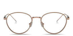 Shop BRUNELLO CUCINELLI Sartorial Sunset Unisex Round Eyeglasses in Rose Gold online.