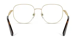 Shop BURBERRY Logo Irregular Eyeglasses in Light Gold online.