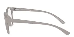 Shop Emporio Armani Logo Panthos Eyeglasses in Matte Light Grey online.