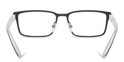 Shop SCUDERIA FERRARI Logo Wide Rectangle Eyeglasses in Matte Black online.