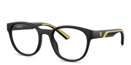 Shop SCUDERIA FERRARI Logo Panthos Eyeglasses in Rubber Black online.