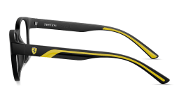 Shop SCUDERIA FERRARI Logo Panthos Eyeglasses in Rubber Black online.