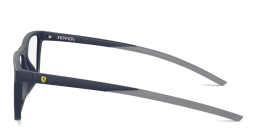 Shop SCUDERIA FERRARI Logo Square Eyeglasses in Blue online.