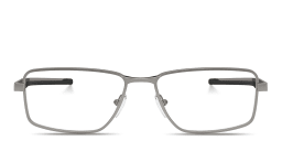 Shop SCUDERIA FERRARI Logo Wide Rectangle Eyeglasses in Gunmetal online.