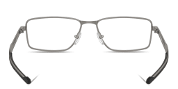Shop SCUDERIA FERRARI Logo Wide Rectangle Eyeglasses in Gunmetal online.