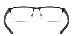 Shop SCUDERIA FERRARI Logo Half-Rim Wide Square Eyeglasses in Black online.