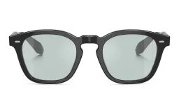 Shop OLIVER PEOPLES N.03 Unisex Square Eyeglasses in Black online.