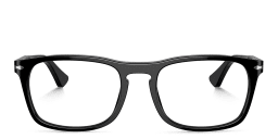Shop PERSOL Unisex Pillow Eyeglasses in Black online.