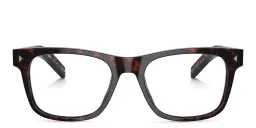 Shop PRADA Logo Pillow Eyeglasses in Tortoise online.
