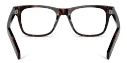Shop PRADA Logo Pillow Eyeglasses in Tortoise online.
