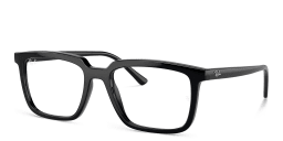 Shop Ray-Ban Alain Optics Unisex Rectangle Eyeglasses in Black online.