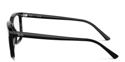 Shop Ray-Ban Alain Optics Unisex Rectangle Eyeglasses in Black online.
