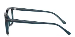 Shop Ray-Ban Alain Optics Unisex Rectangle Eyeglasses in Opal Dark Blue online.
