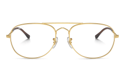 Shop Ray-Ban Bain Bridge Optics Unisex Wide Pilot Eyeglasses in Gold online.