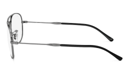 Shop Ray-Ban Bain Bridge Optics Unisex Wide Pilot Eyeglasses in Gunmetal online.