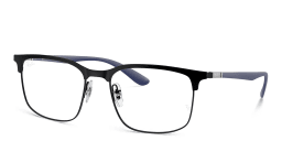 Shop Ray-Ban Optics Unisex Wide Square Eyeglasses in Black online.