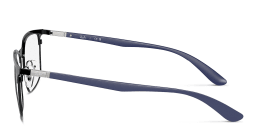 Shop Ray-Ban Optics Unisex Wide Square Eyeglasses in Black online.