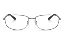 Shop Ray-Ban Optics Unisex Irregular Eyeglasses in Gunmetal online.