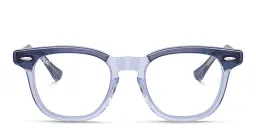 Shop Ray-Ban Junior Optics Kids Square Eyeglasses in Top Violet On Transparent Violet online.