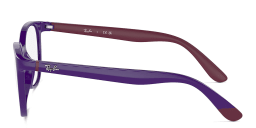 Shop Ray-Ban Optics Kids Round Eyeglasses in Purple online.