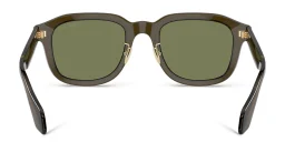 Shop GIORGIO ARMANI Logo Square Sunglasses in Green online.