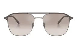 Shop GIORGIO ARMANI Logo Square Sunglasses in Gunmetal online.