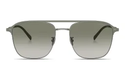 Shop GIORGIO ARMANI Logo Square Sunglasses in Gunmetal online.