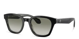 Shop GIORGIO ARMANI Logo Panthos Sunglasses in Black online.
