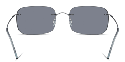 Shop GIORGIO ARMANI Logo Rimless Pillow Sunglasses in Matte Gunmetal online.