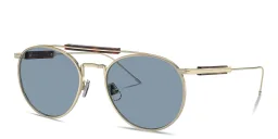 Shop BRUNELLO CUCINELLI Sartorial Sunset Unisex Round Sunglasses in Polished Gold online.