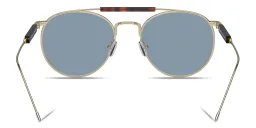 Shop BRUNELLO CUCINELLI Sartorial Sunset Unisex Round Sunglasses in Polished Gold online.