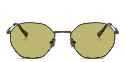 Shop BRUNELLO CUCINELLI Intarsia Rays Unisex Irregular Sunglasses in Gunmetal online.