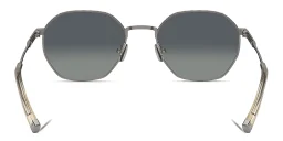 Shop BRUNELLO CUCINELLI Intarsia Rays Unisex Irregular Sunglasses in Gunmetal online.