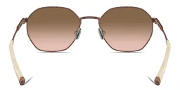 Shop BRUNELLO CUCINELLI Intarsia Rays Unisex Irregular Sunglasses in Brown online.