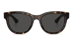 Shop BURBERRY Logo Panthos Sunglasses in Dark Havana online.