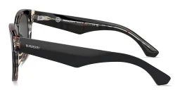 Shop BURBERRY Logo Print Panthos Sunglasses in Black online.
