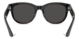 Shop BURBERRY Logo Print Panthos Sunglasses in Black online.