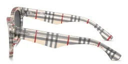 Shop BURBERRY Logo Print Panthos Sunglasses in Vintage Check online.