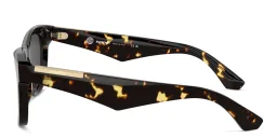 Shop BURBERRY Logo Unisex Square Sunglasses in Dark Havana online.