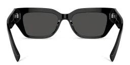 Shop Dolce & Gabbana Logo Rectangle Sunglasses in Black online.